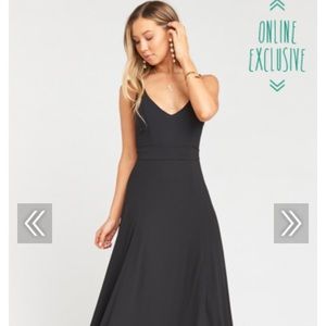 Show Me Your Mumu Jenn Maxi Dress, Black Chiffon